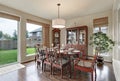 Classical interior of dining room in luxurious house Royalty Free Stock Photo