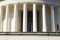 Classical Ionic fluted columns of the Thomas Jefferson Memorial, West Potomac Park, Washington DC