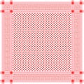 Classical keffiyeh vector pattern. Traditional Middle Eastern headdress. Arabic cotton scarf with houndstooth print and geometric