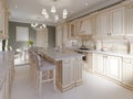 Classical kitchen with luxury elements