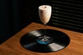 Classical Lucy cocktail on vinyl tray background