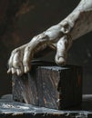 Classical Marble Hand Sculpture Detail Royalty Free Stock Photo