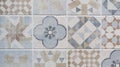 Classical mosaic ceramic tile pattern azulejo vintage tiles background