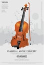 The Classical Music Concept Poster Violin Royalty Free Stock Photo