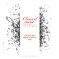 Classical music concert poster template