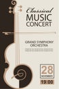 Classical concert poster Royalty Free Stock Photo