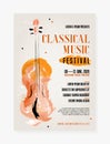 Classical music festival poster template Royalty Free Stock Photo