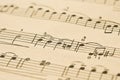 Classical Music - notes on the sheet Royalty Free Stock Photo