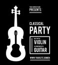 Classical music party. Duet violin and guitar Royalty Free Stock Photo