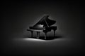 Classical music played on a black piano against a black background Royalty Free Stock Photo