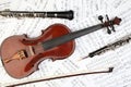 Classical musical instruments notes Royalty Free Stock Photo
