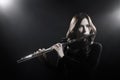 Classical musician with flute instrument Royalty Free Stock Photo