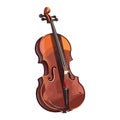 Classical musicians playing string instruments in harmony