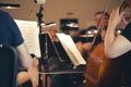 Classical musicians at rehearsal