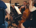 Classical musicians at rehearsal