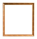 Classical narrow wooden picture frame cutout Royalty Free Stock Photo