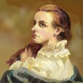 Classical Old Master Style Portrait of a Woman with red hair