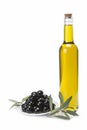 Classical olive oil bottle. Royalty Free Stock Photo