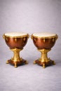 Classical Orchestral Timpani Drums Pair In Studio With Elegant Craftsmanship Royalty Free Stock Photo