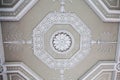 Classical ornate plaster ceiling decoration.