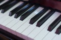 Harmonious Melodies: Close-Up of Classical Piano Keyboard Royalty Free Stock Photo