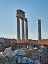 Antique columns and ruined building Royalty Free Stock Photo