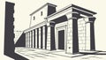 Classical Roman Architecture Columns, vector design Generative AI Royalty Free Stock Photo