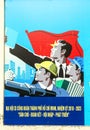 Political propaganda poster in Ho Chi Minh, Vietnam