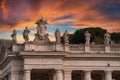 Classical statues and architectural elements from Vatican. Royalty Free Stock Photo