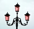 Classical street light in the lagoon of Venice