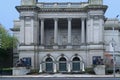 The classical style exterior of the Carnegie Museum