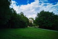 classical style pavilion in castle park Royalty Free Stock Photo