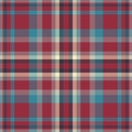 Classical tartan fabric textile, glen check texture plaid. Wine background seamless pattern vector in red and grey colors Royalty Free Stock Photo