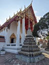 Classical Thai architecture of Wat Pho public temple, Bangkok Royalty Free Stock Photo