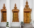 Classical Thai architecture in Wat Pho public temple, Bangkok, Thailand. Royalty Free Stock Photo