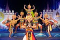 The Classical Thai tune Monohra is a type of dance drama originating in Southern Thailand show on platform Royalty Free Stock Photo