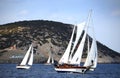 Classical, traditional wooden yachts are sailing in Bodrum for Bodrum Cup.