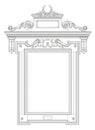 Classical vector frame in the technique of engraving Royalty Free Stock Photo