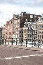 Classical view of Amsterdam downtown. Royalty Free Stock Photo