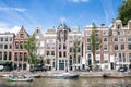 Classical view of Amsterdam downtown. Royalty Free Stock Photo