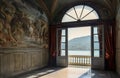 Classical villa entrance and hallway Royalty Free Stock Photo