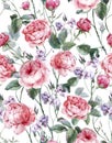 Classical vintage floral seamless pattern Royalty Free Stock Photo