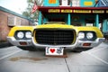 Classical vintage USA car in historical route 66