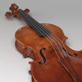 Classical violin on grey background