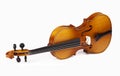 Classical violin - isolated (white background) Royalty Free Stock Photo