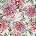 Classical Watercolor Vintage Floral Seamless Pattern