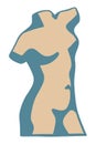 Classical woman statue - vector illustration
