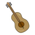 Classical wooden guitar. musical instrument Royalty Free Stock Photo