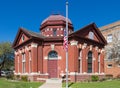 Classically designed Dr. Eugene Clark Library in Lockhart Texas Royalty Free Stock Photo