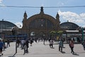 Classicistic facade of frankfurt am main central train station Royalty Free Stock Photo